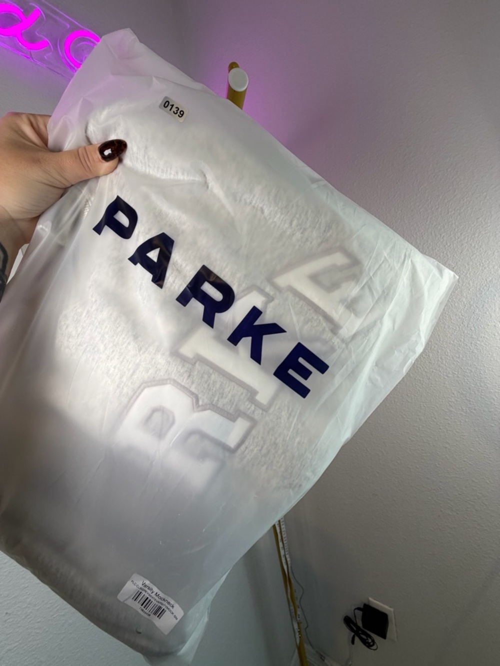 PARKE Varsity Mockneck Sweatshirt Metallic Grey Oversized Viral S/M SOLD OUT